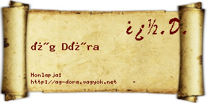 Ág Dóra névjegykártya